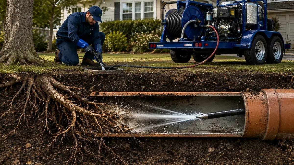 Tree Root Removal with Hydro Jetting in Byron